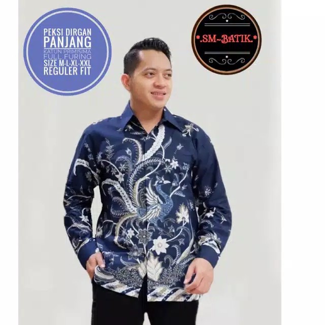 Batik Pria Peksi Dirgan Full Furing Katun Halus Ori Solo