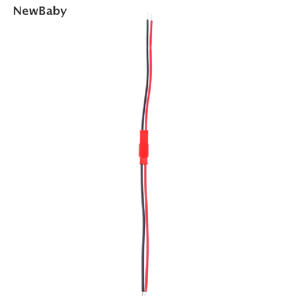 Newbaby 20pcs Konektor Kabel plug jst 2 Pin male female 22 awg Untuk Baterai rc