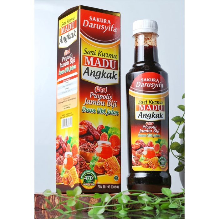 

SARI KURMA MADU ANGKAK darussyifa 470gr Plus Jambu Biji Daun Ubi Jalar