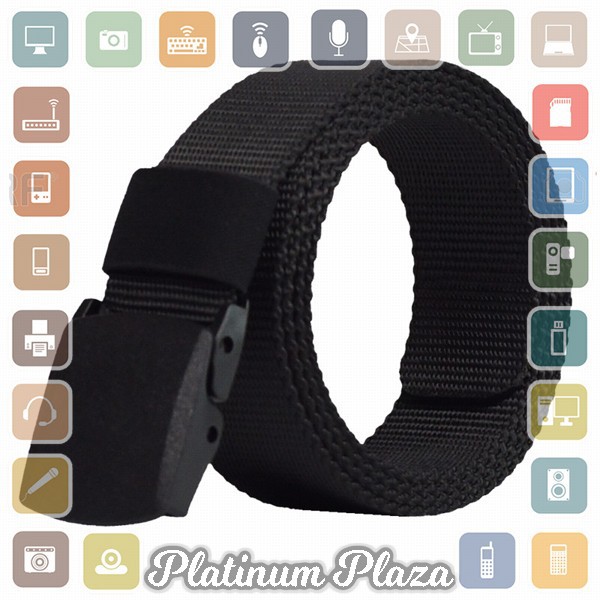 Rhodey Tali Ikat Pinggang Pria Anti Xray Plastik Canvas Non Metal Automatic Buckle - `CJKNMB-- Black