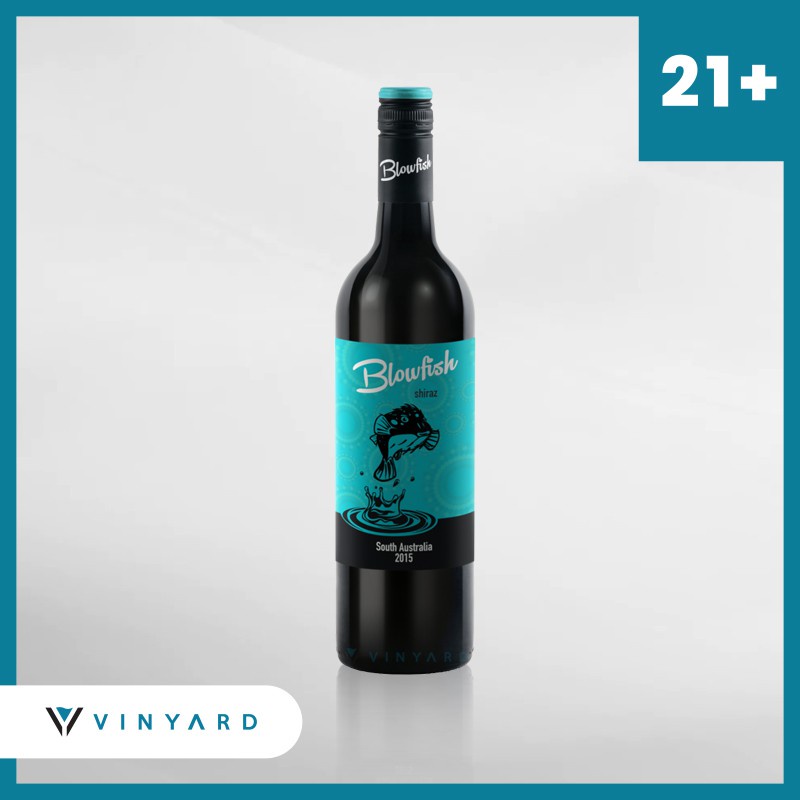 Blowfish Shiraz 750 ml ( Original &amp; Resmi By Vinyard )