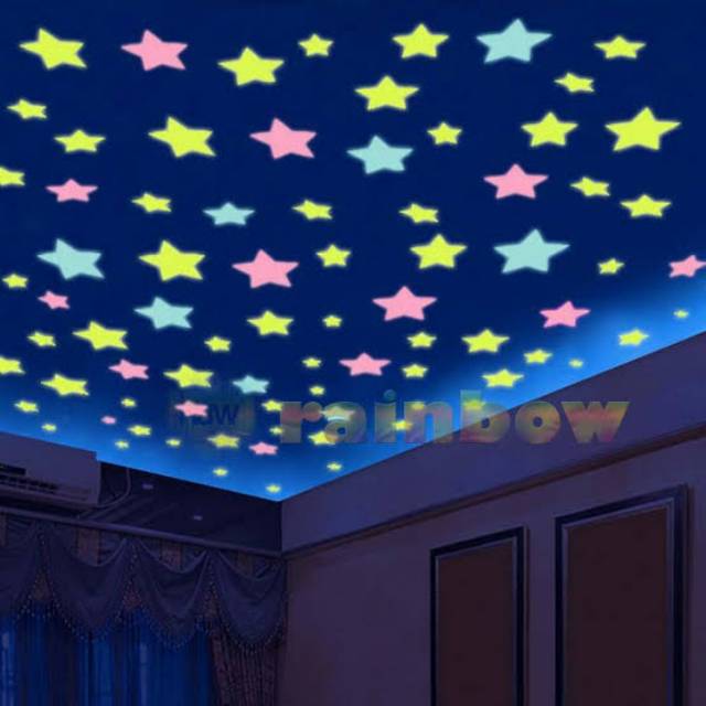 Sticker Bintang Dinding Wallpaper Glow in the dark