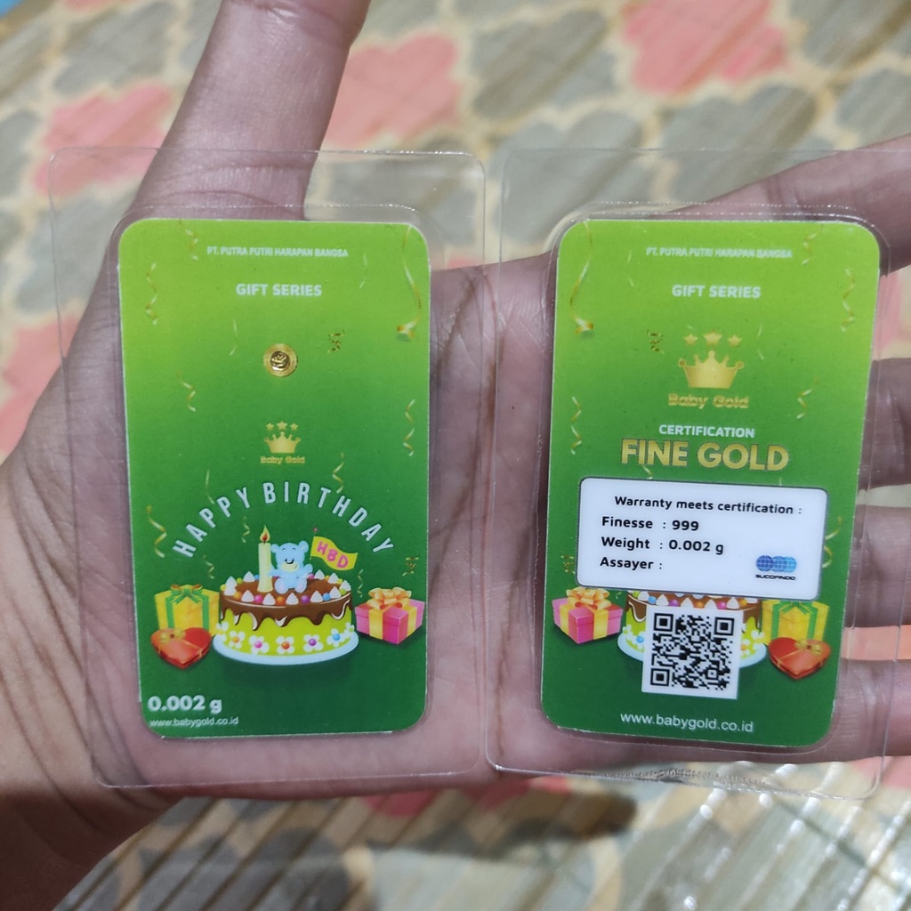 TERMURAH Babygold GS 0.002 gr Happy birthday
