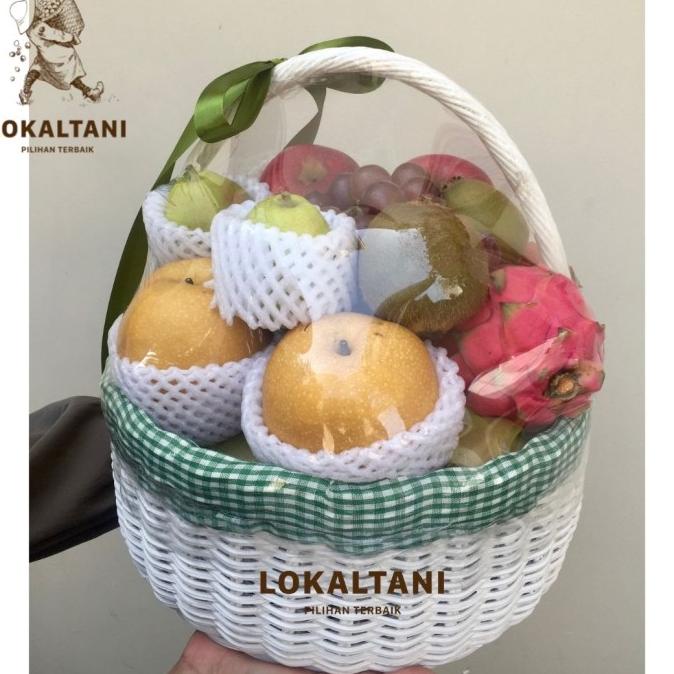 

BIG PARCEL BUAH/ HAMPERS BUAH KERANJANG ROTAN PREMIUM/PARCEL BUAH DFDF546563