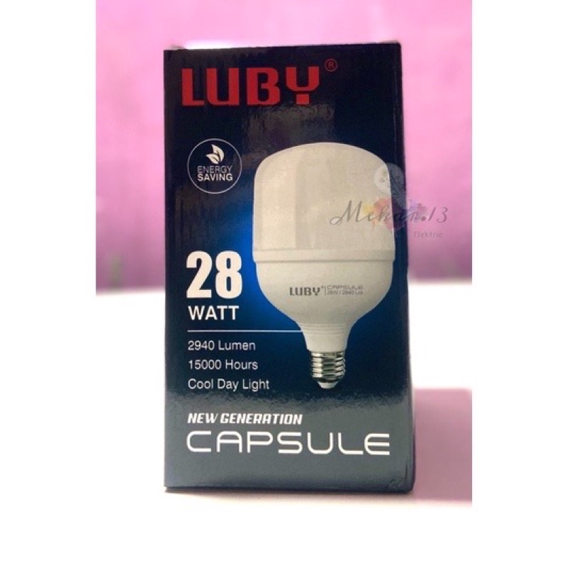 Lampu LED LUBY Capsule cahaya putih 28 Watt