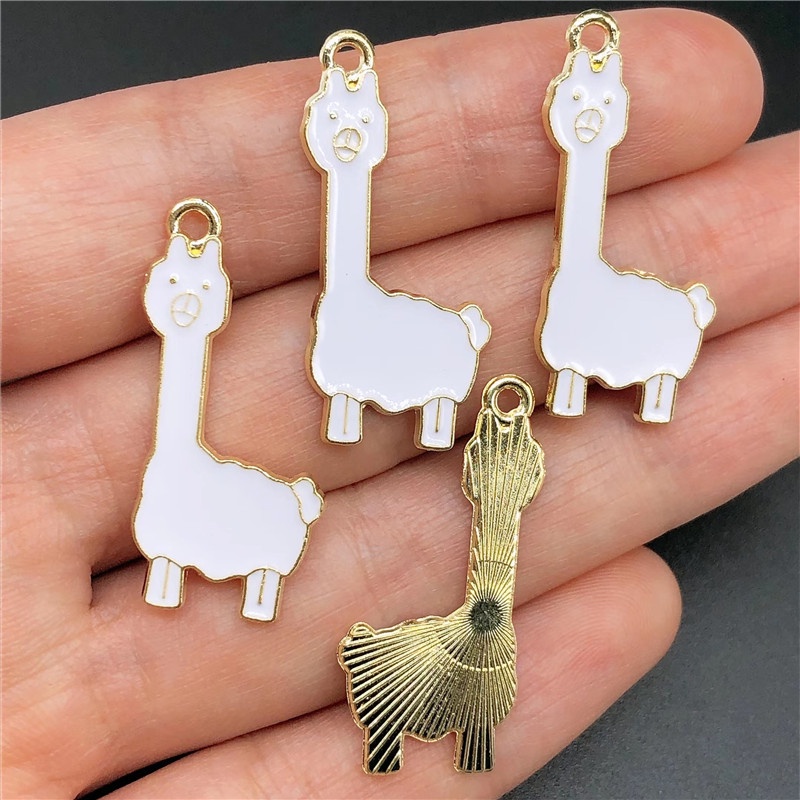 4pcs Liontin Bentuk Hewan Rubah Penguin Gajah Bahan Alloy Untuk Membuat Perhiasan Anting