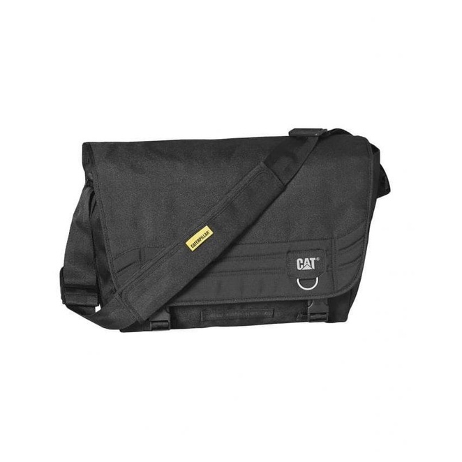 Caterpillar Aron Messenger Tas Selempang Pria - Black Black Anthracite