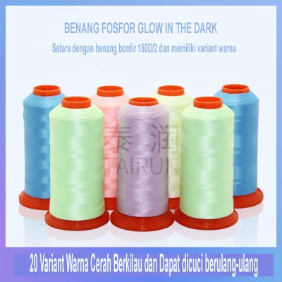 Benang Fosfor Menyala Glow in The Dark/Benang Nyala 1 Roll 450 meter