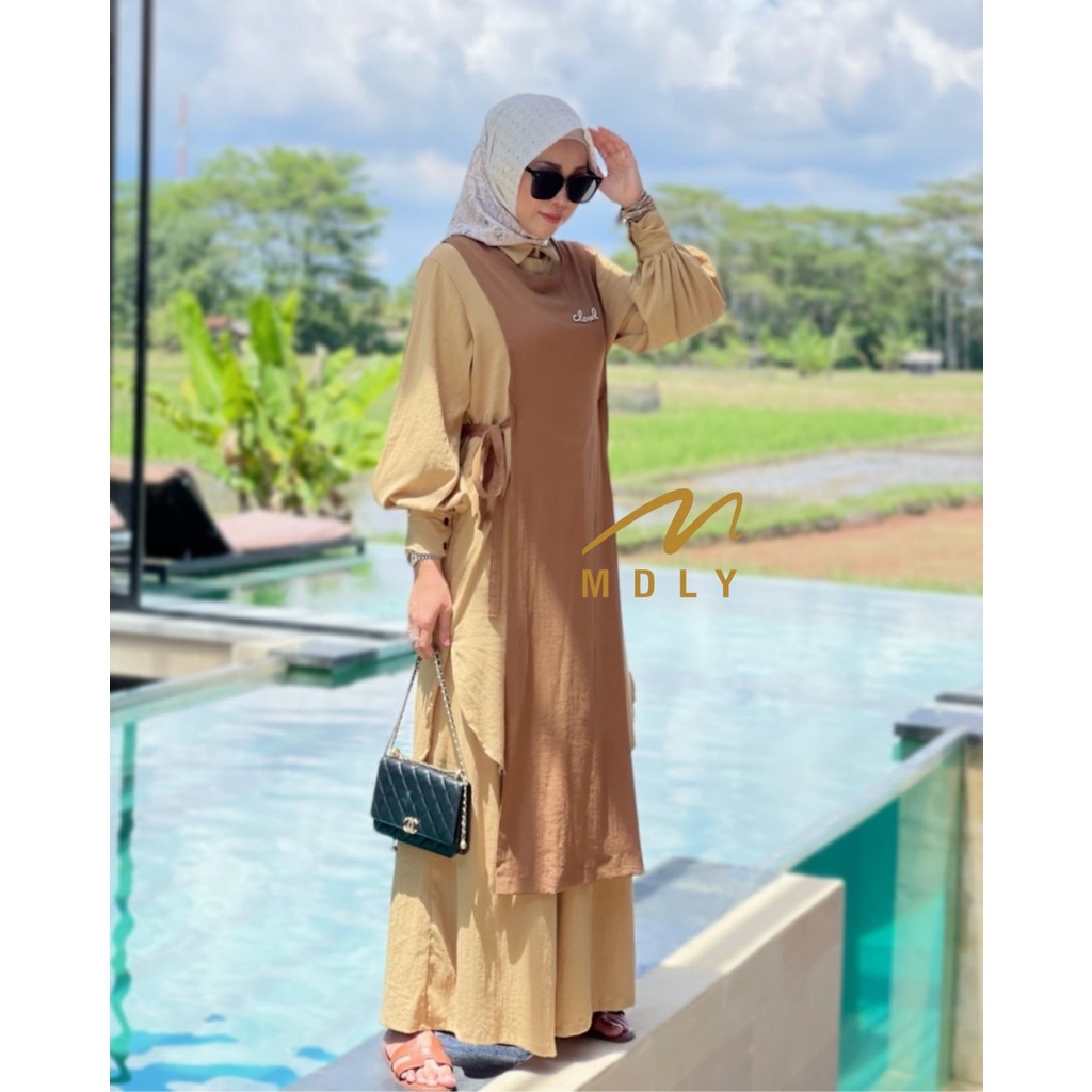 Fashion Muslim One Set Celana Daily Set Wanita Terbaru Baju Wanita Setelan Syahla Set Reborn By Mdly