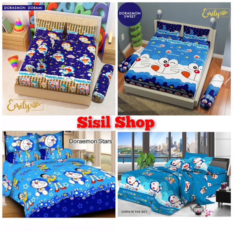 Sprei Karakter Doraemon No 1 Ukuran 180 x 200 dan 120x200