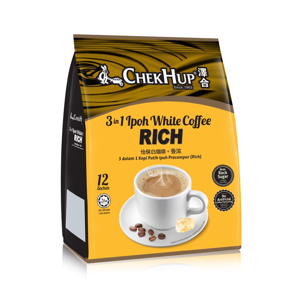 IPOH WHITE COFFEE KING CHEKHUP KOPI INSTAN 3-IN-1 HALAL 12PCS