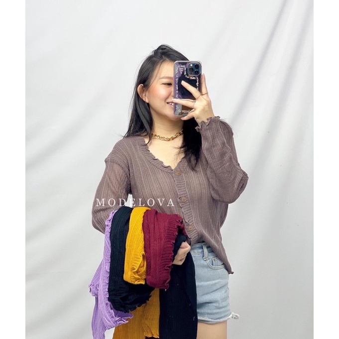 MDLV ~ BAJU RAJUT CARDI ZENGO // VARDIGAN LENGAN PANJANG CEWEK / ATASAN RAJUT CEWEK / FASHION WANITA