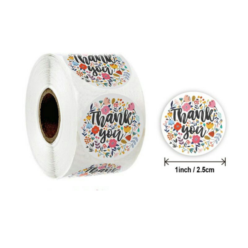 HX120 [500 pcs @ 2.5 cm] Sticker Thank You stiker ucapan terima kasih-Motif D