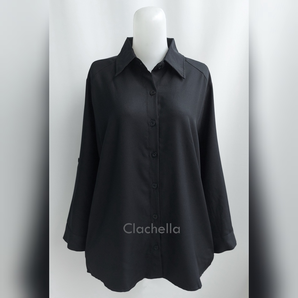 Clachella Kemeja Wanita Polos, Baju Atasan Wanita B1C8553