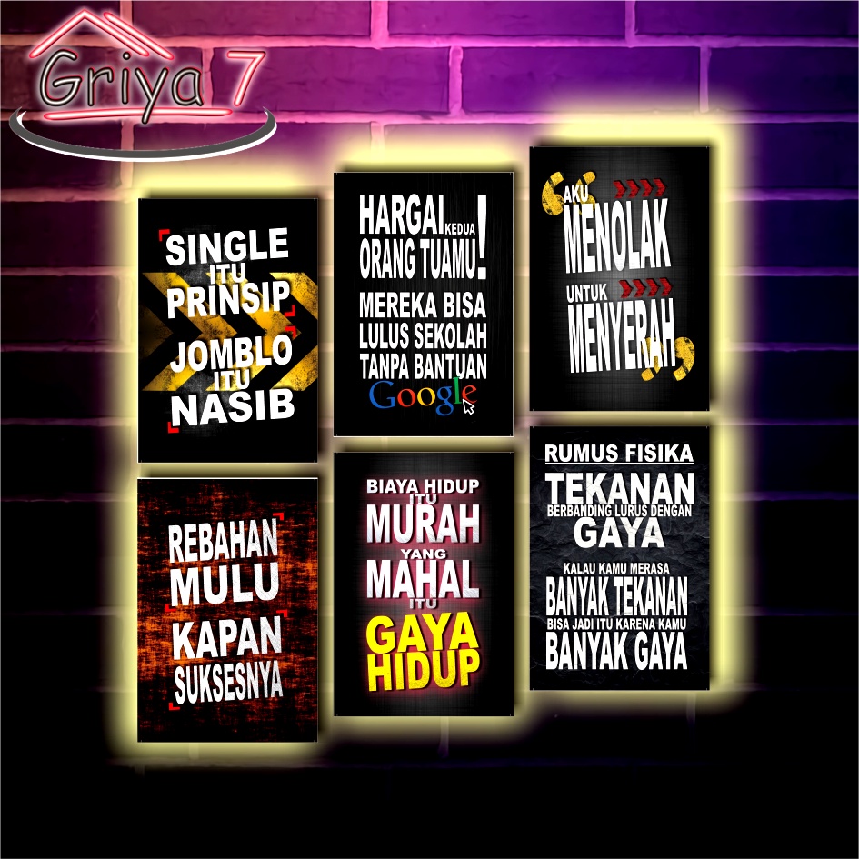 DEKORASI KAMAR MOTIVASI AESTHETIC HIASAN DINDING QUOTE ESTETIK PAJANGAN