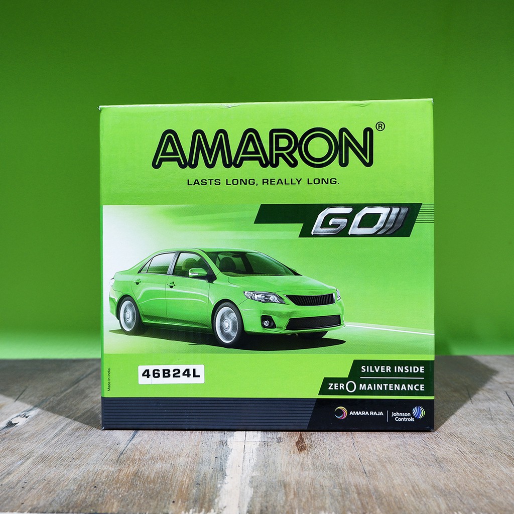 Aki Mobil Nissan March NS60L / 46B24L Amaron GO Aki Kering 12v / 45Ah