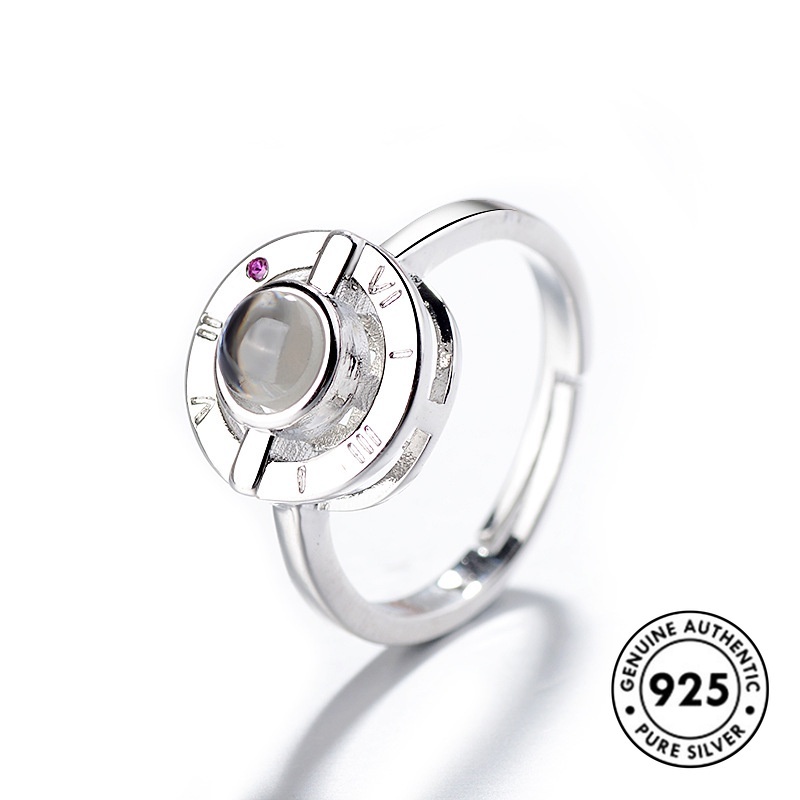 Cincin Sterling Silver 925 Elegan Dengan Berlian Bulat Untuk Wanita