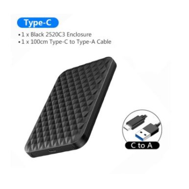 Case Ssd hdd Enclosure orico 2.5 inch sata Usb 3.1 Type-c 5Gbps 2520c3 - Casing harddisk external 2.5&quot; slim 2520-c3