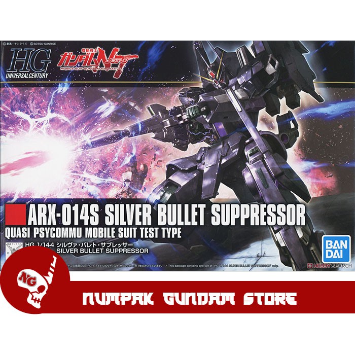 Silver bullet supressor Gundam HG 1/144 Bandai