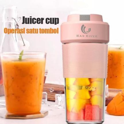 Han River Portable Juice Blender Rechargeable Cup 300 Ml - Abu-Abu Kualitascahaya