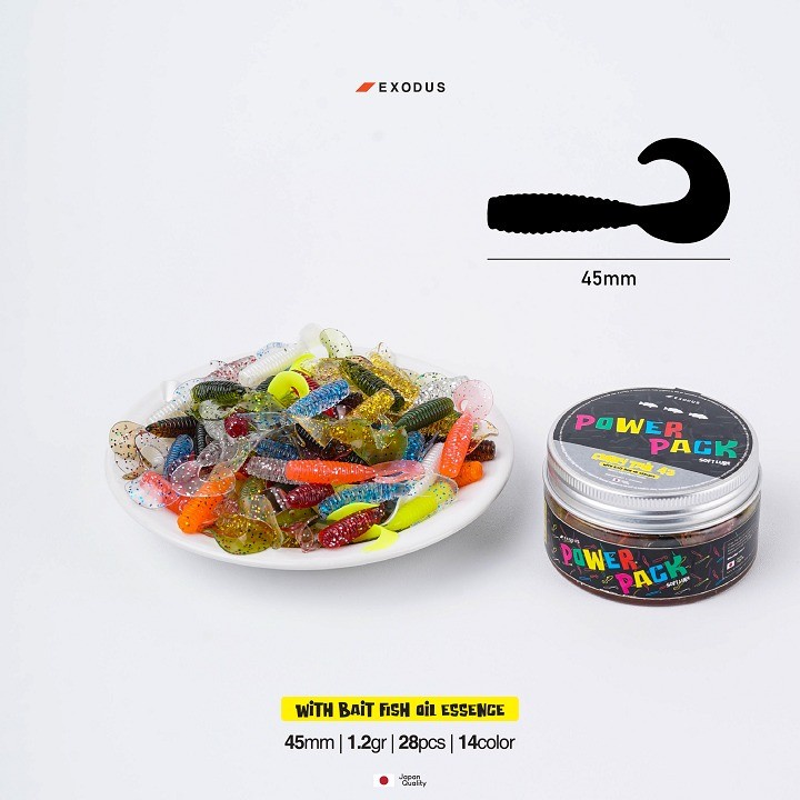 LURE EXODUS POWER PACK - Curly Tail 45 Softlure