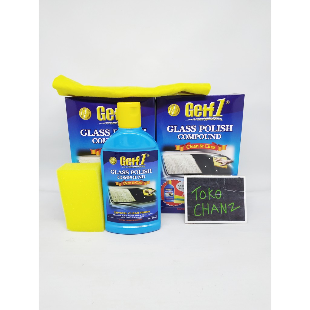 Getf1 Glass Polish Compound 200ml / Pembersih Kaca Mobil / Penghilang Noda Kaca