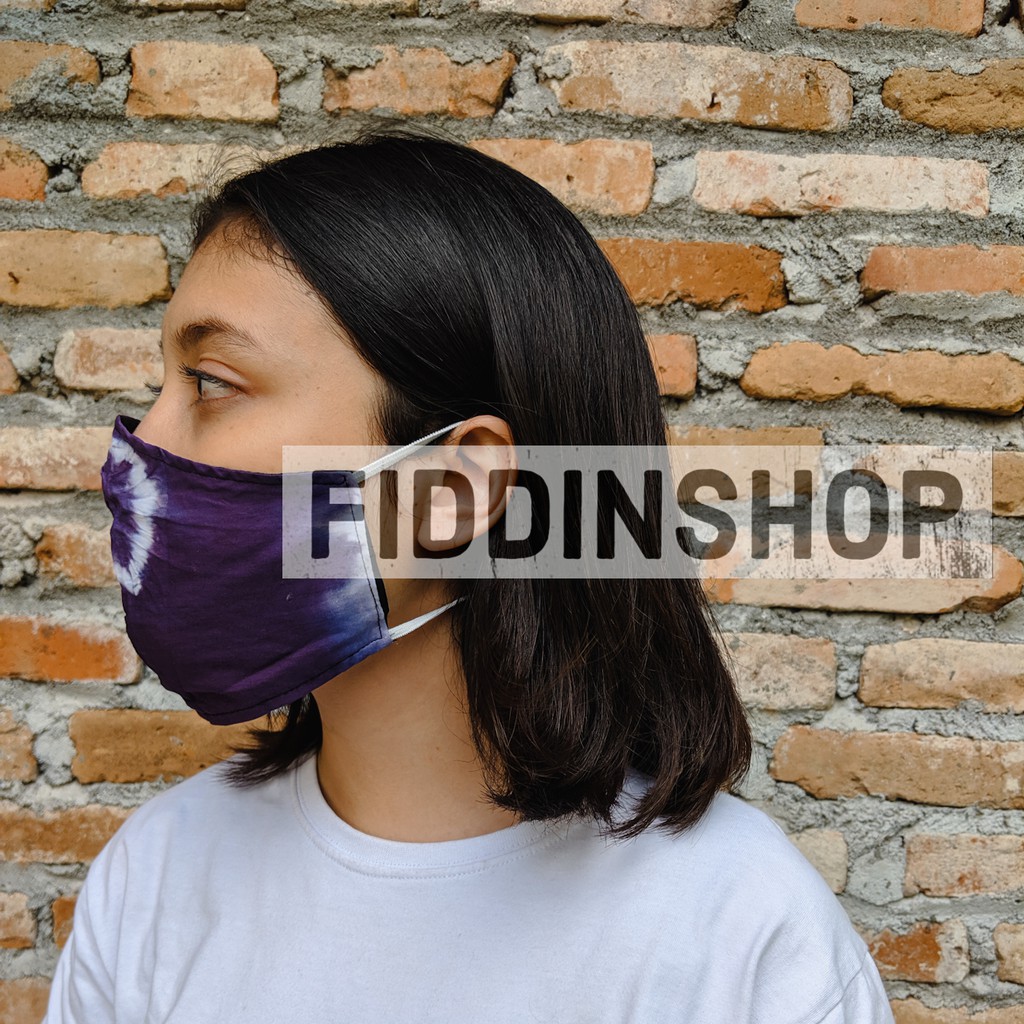 Masker Tie Dye Rayon Handmade Tie Dye ear loop Head Loop Mask Termurah Grosir Nyaman 2 Lapis 2 Layer