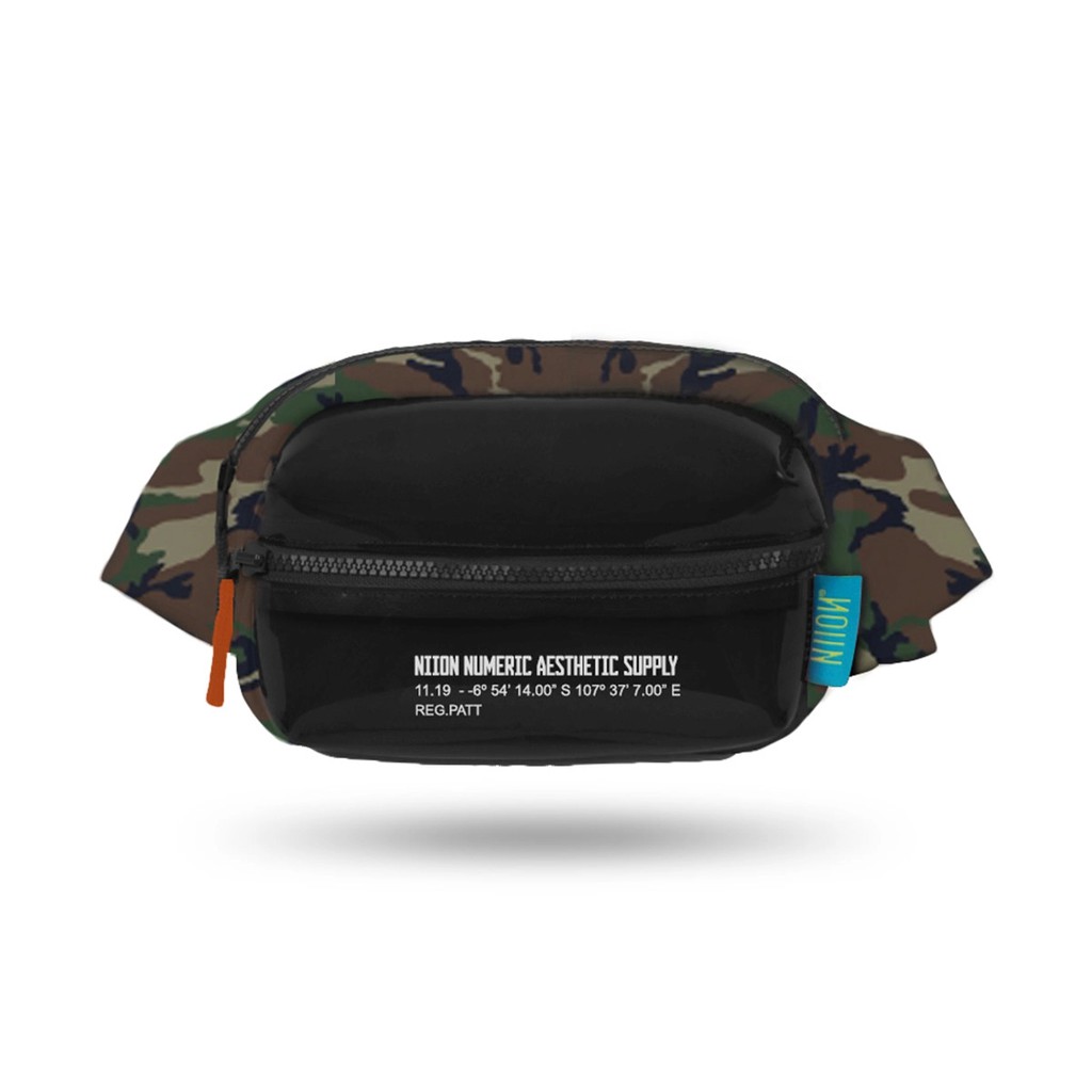 NIION Hele Green Camo Tas Pinggang / Waist Bag