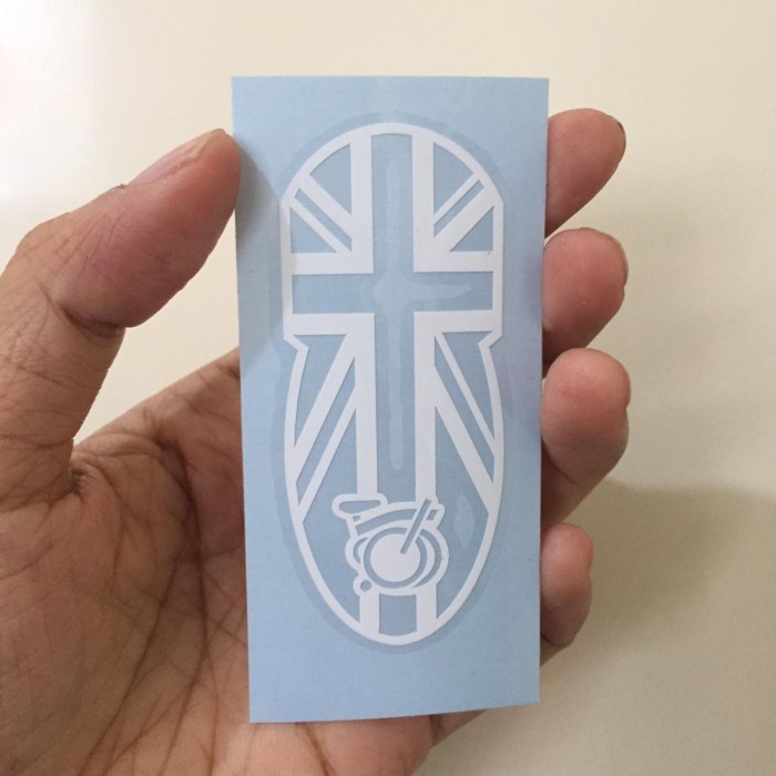 CUTTING STICKER FRAME DEPAN EMBLEM SEPEDA BROMPTON BROMPNOT POLOS