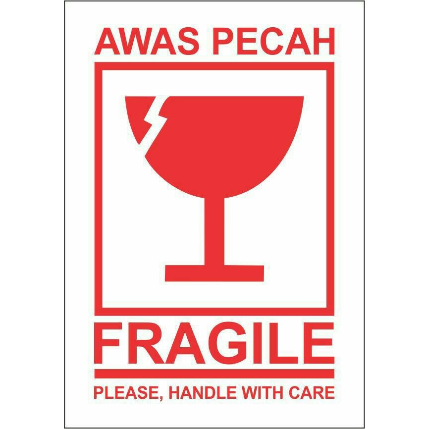  Barang  Pecah  Belah  Fragile Logo BARANG  BARU