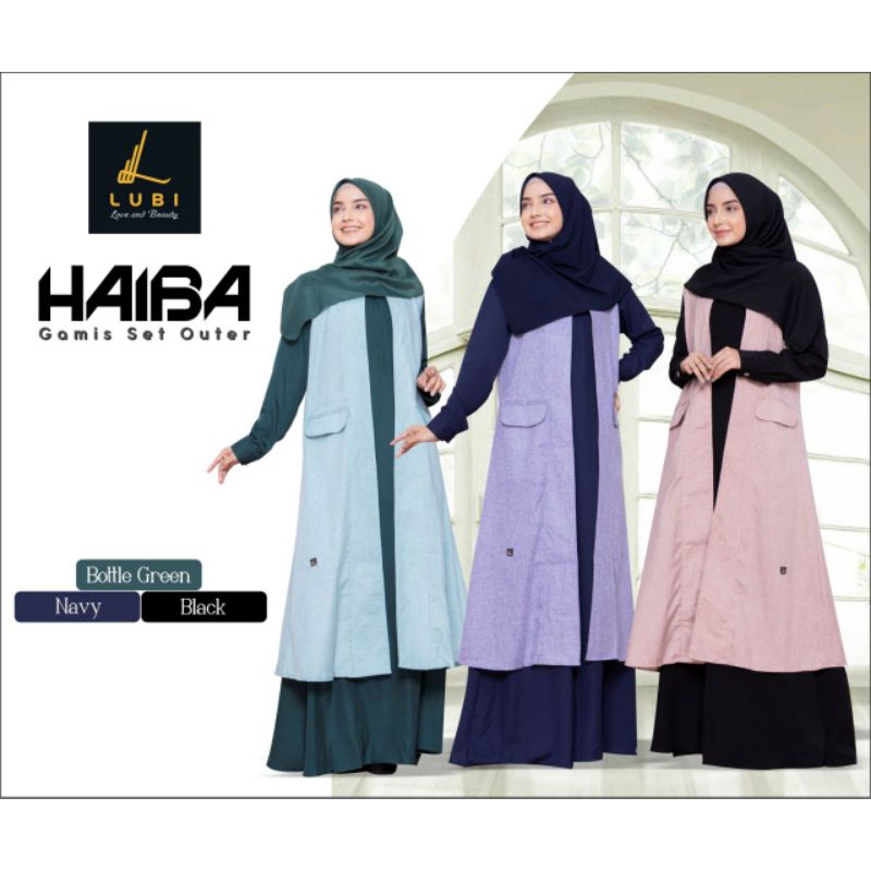 Gamis Haiba Lubi Fashion Gamis Outer Terbaru