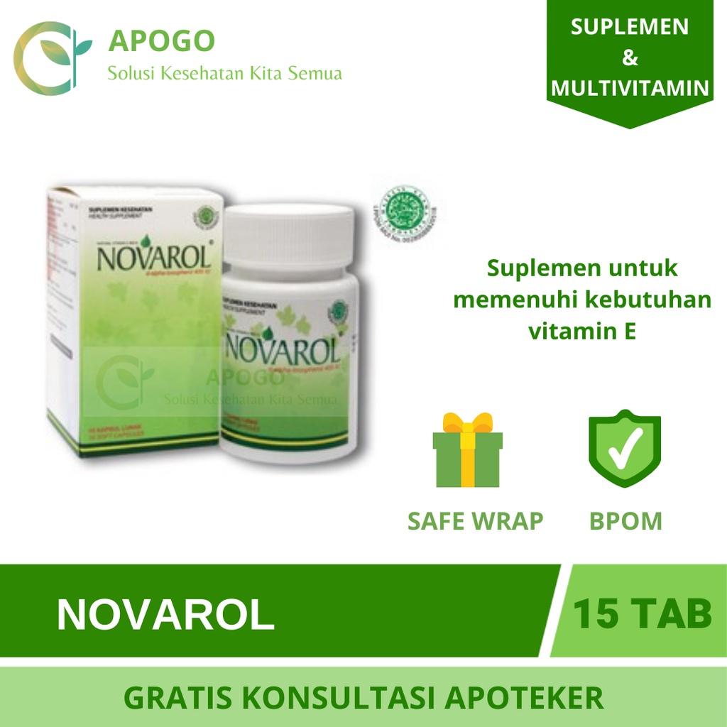 NOVAROL SUPLEMEN VITAMIN E 1 TUBE ISI 15 TABLET