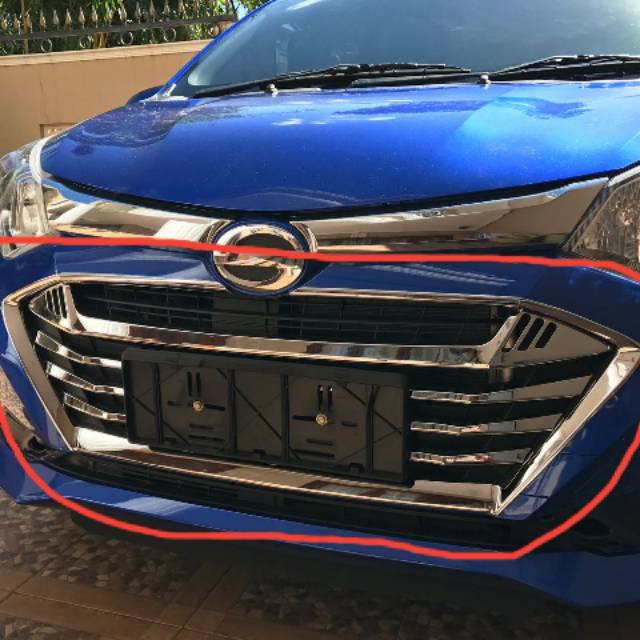 Grill chrome depan full set sigra