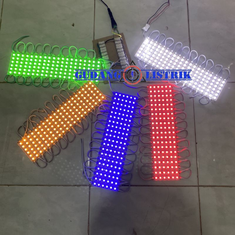 Lampu Modul Led Module 6 Mata SMD 5050 Waterproof Backlight 12 Volt