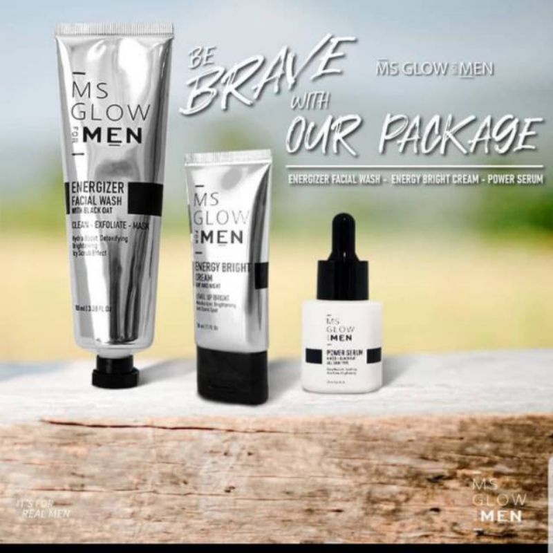 ms glow men/ms glow for men/paket wajah ms glow men
