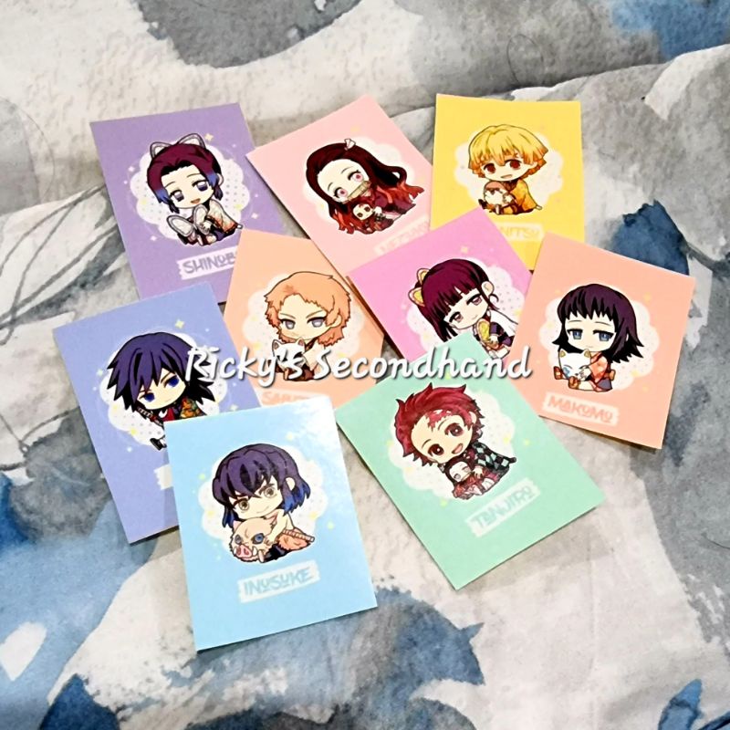 

9pcs sticker Kimetsu no Yaiba Waterproof Anti Air Demon Slayer stiker kny anime cute lucu