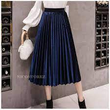 ROK PLISKET VELVET BLUDRU PENDEK 7/8/ROK MAXI BLUDRU PENDEK/VELVET BLUDRU MAXI SKIRT