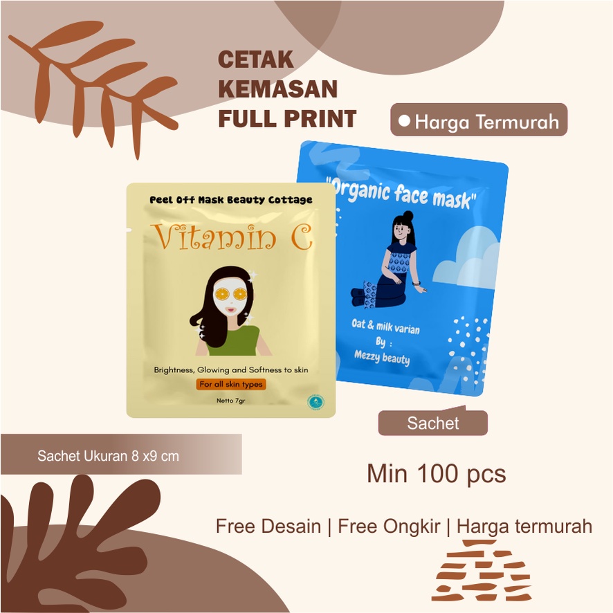 (TERMURAH) 8X9 CM - CETAK KEMASAN SACHET FULL PRINTING