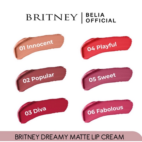 Purbasari Britney lipcream Dreamy Matte Lip Cream lipstick atau cheek &amp; lip tint 2 in 1 color tint / glow bb cushion