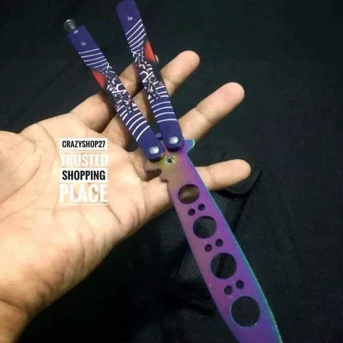 Belati Balisong Tumpul K16E Balisong Tumbul