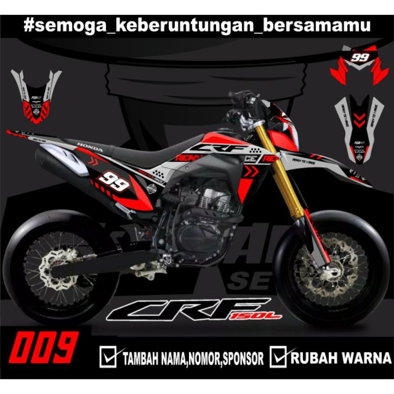 Sticker setiker stiker decal CRF 150 L- (009) minimalis Fullbody-Dekal stiker CRF 150 L Trail