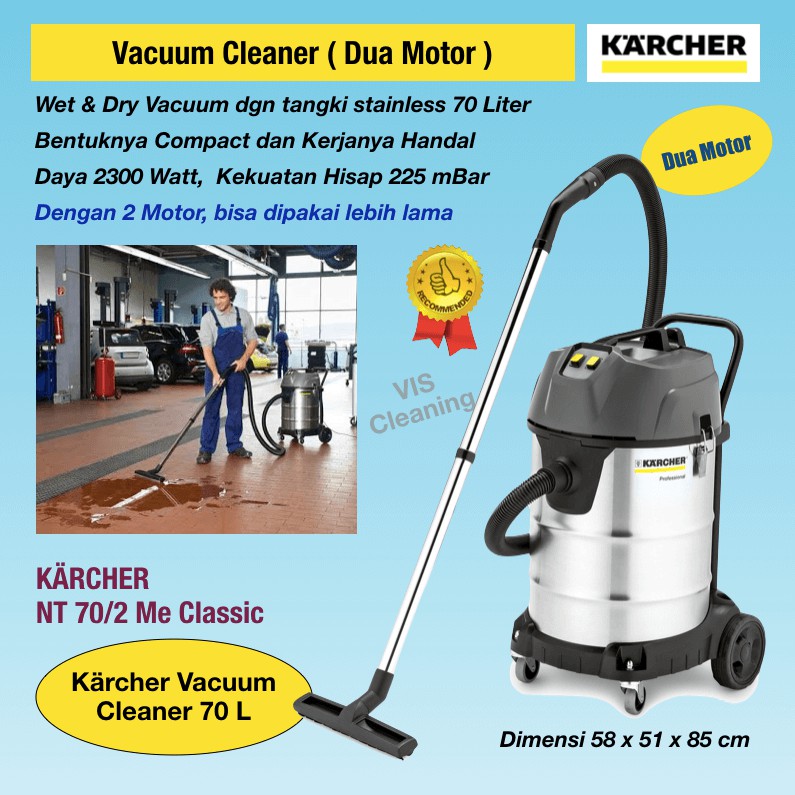 Vacuum Cleaner Karcher NT 70/2 Me Classic ( Wet &amp; Dry 70 Liter)