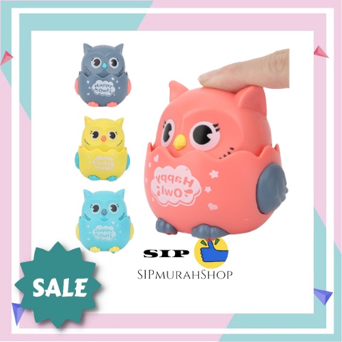 Mainan Edukasi Bentuk Burung Hantu Berjalan Tanpa Baterai Mainan Bayi Mainan Anak / Mainan Anak Robot Burung Hantu Ditekan Bisa Jalan Tanpa Baterai Cute Owl