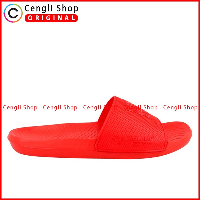 SANDAL SLIDE PAKALOLO PRIA ORIGINAL CASUAL BRANDED ASLI RED PB58