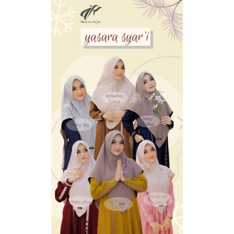 Yasara Syar'i/Gamis murah/Gamis ORI/Set Syari