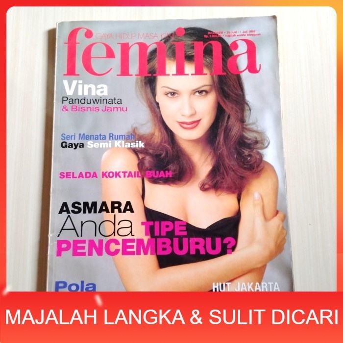 Majalah FEMINA No.25 Jun 1998 SOPHIA LATJUBA Langka