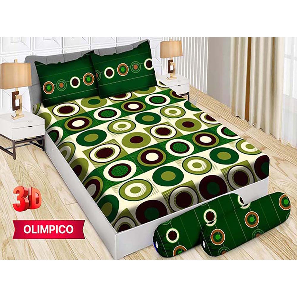 Sprei Bonita 3D Bantal 4 King 180x200 cm Motif Olimpico