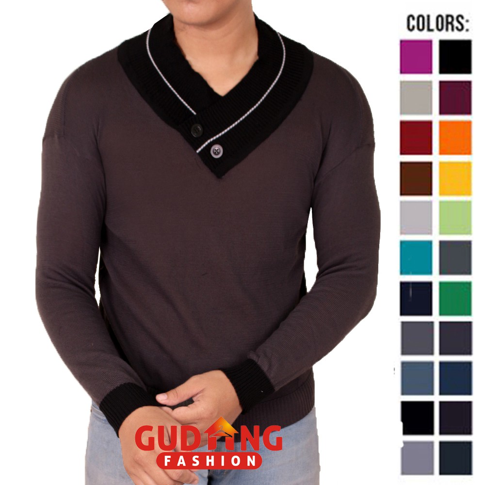 Sweater Rajut Pria Korea - Banyak Pilihan Warna SWE (COMB)