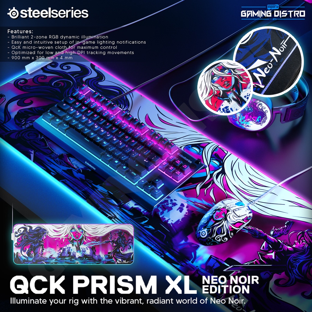 Mousepad Gaming Steelseries QcK Prism Cloth XL Neo Noir Edition