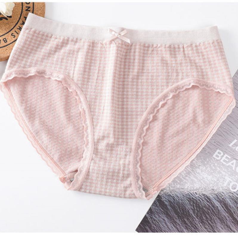 [ LINGERIE MASTER ] - (C-26) Celana Dalam Wanita Sexy Motif Pita Bahan Katun Kolor CD Cewek Daleman Fashion Korea Import-C-26 Soft Pink